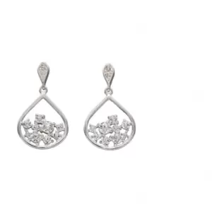 Image of Elements Silver Scattered Zirconia Earrings E5673C