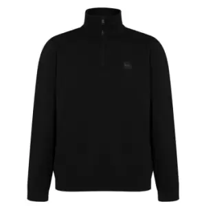 Image of Boss Boss Zetrust quarter Sweater Mens - Black