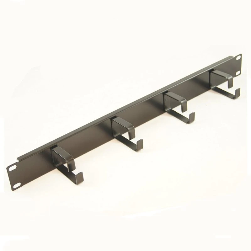 Image of FDL 4 RING 19" CABLE MANAGEMENT BAR - BLACK - 1U