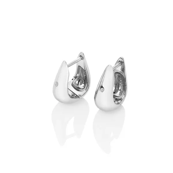 Image of Hot Diamonds Sterling Silver Soul Huggie Earrings DE793