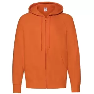 Image of Fruit Of The Loom Mens Lightweight Full Zip Jacket / Hoodie (S) (Orange)