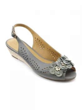 Image of Hotter Hotter Betsy Open Toe Wedge Sandal Duck Egg