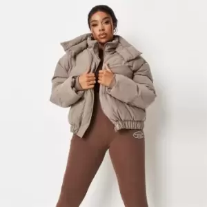 Image of Missguided Ultimate Plush Puffer - Brown