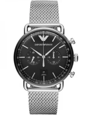 Image of Emporio Armani Aviator AR11104 Men Mesh Bracelet Watch