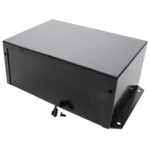 Image of Hammond 1411FBQBK Utility Metal Flanged Case 178x127x76mm Aluminiu...