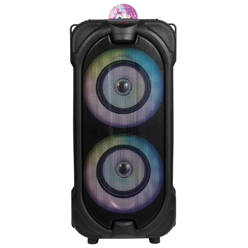 Image of Akai Portable Dual 4" Party Speaker with Disco Ball Light 16W - Black A58207