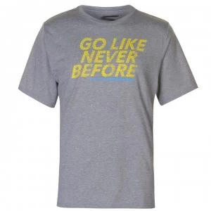 Image of Skechers Slogan T Shirt Mens - Charcoal