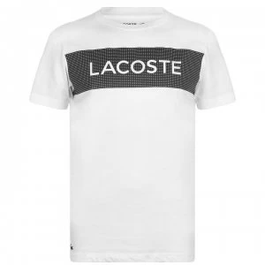Image of Lacoste Rubber Logo T Shirt - White 522