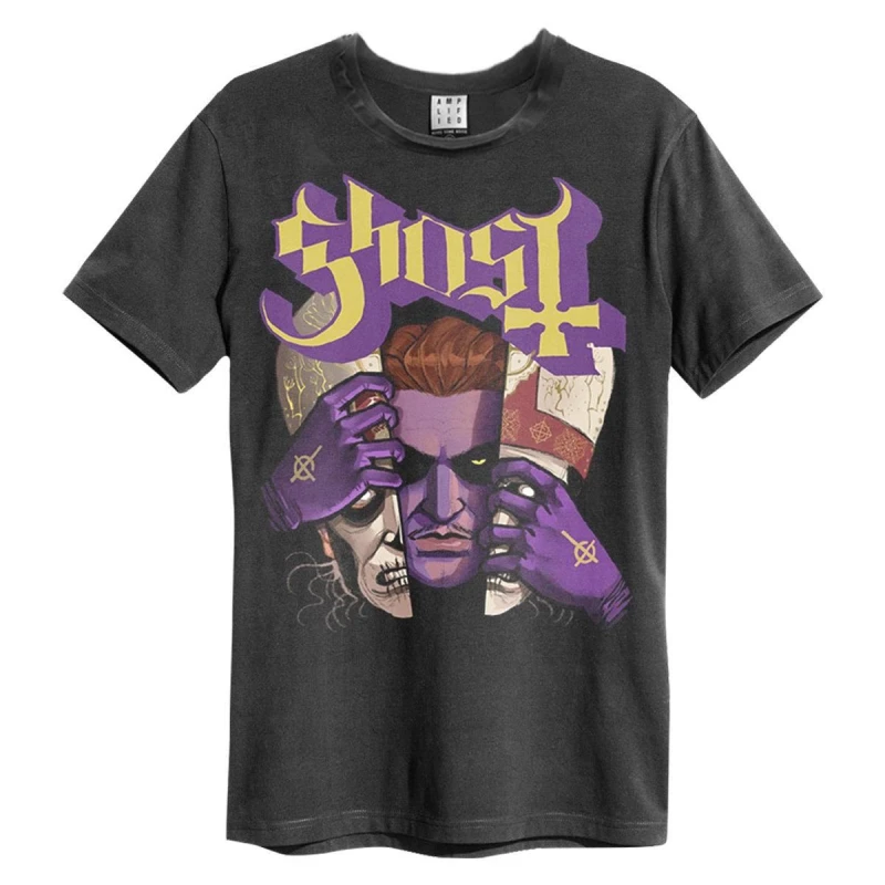 Image of Amplified Amplified Men Alter Egos Ghost T-Shirt in Charcoal Size: Small Charcoal S Male 5063470345588