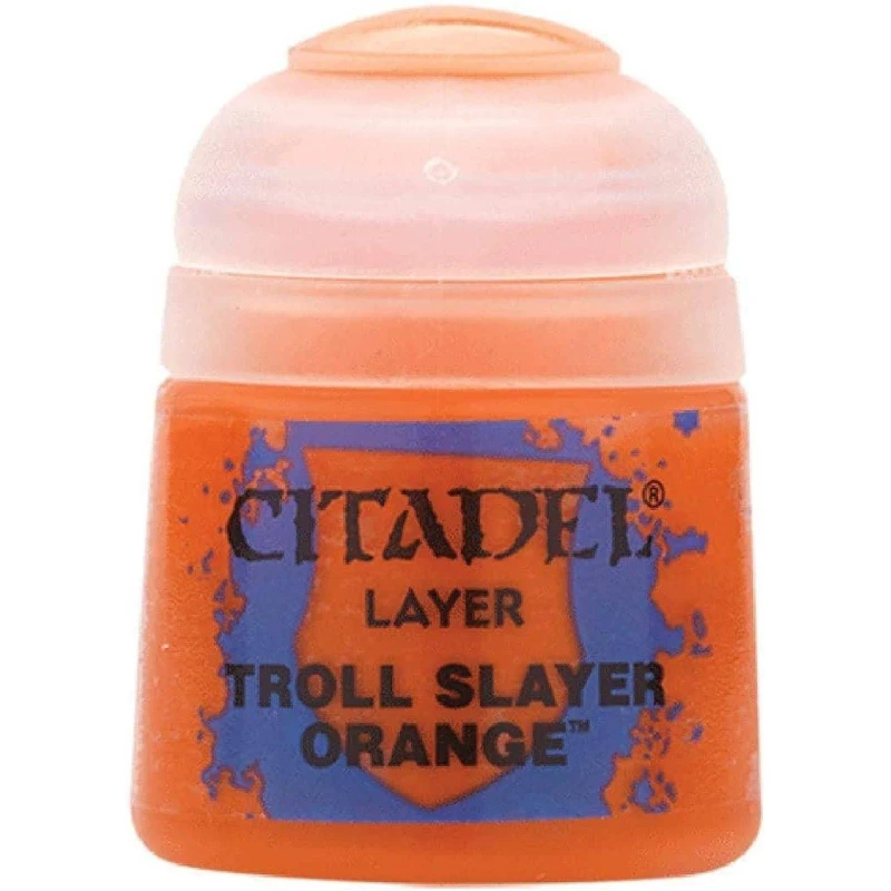 Image of Citadel Games Workshop Colour Layer: Troll Slayer Orange (12ml) Paint Multi