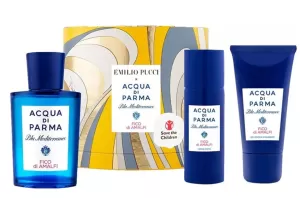 Image of Acqua di Parma Blu Mediterraneo Fico Di Amalfi Gift Set 75ml Eau de Toilette + 40ml Body Milk + 40ml Shower Gel