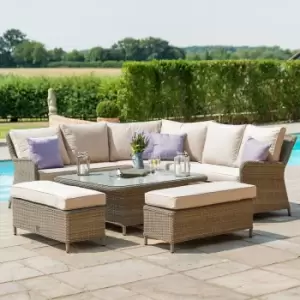 Image of Maze Winchester Royal Natural Rattan Corner Dining Set