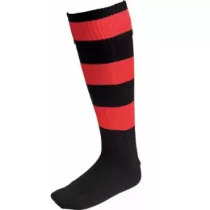 Image of Carta Sport Mens Euro Socks (7 UK-11 UK) (Black/Scarlet Red)