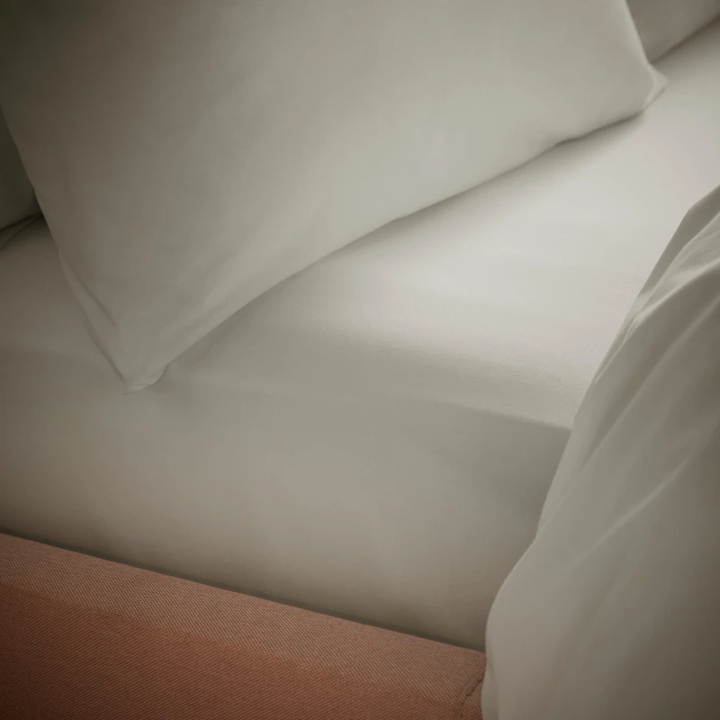 Image of Bianca 200 TC Temp Control TENCEL Lyocell Fitted Sheet Natural unisex Single