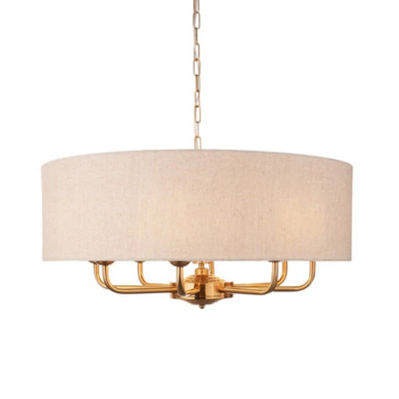 Image of EDITE Harrington 8-Light Pendant in Vintage Brass Natural ONE SIZE
