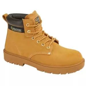 Image of Grafters Mens Leather Safety Boots (10 UK) (Honey) - Honey