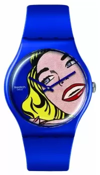 Image of Swatch SUOZ352 MoMA GIRL BY ROY LICHTENSTEIN, THE Watch