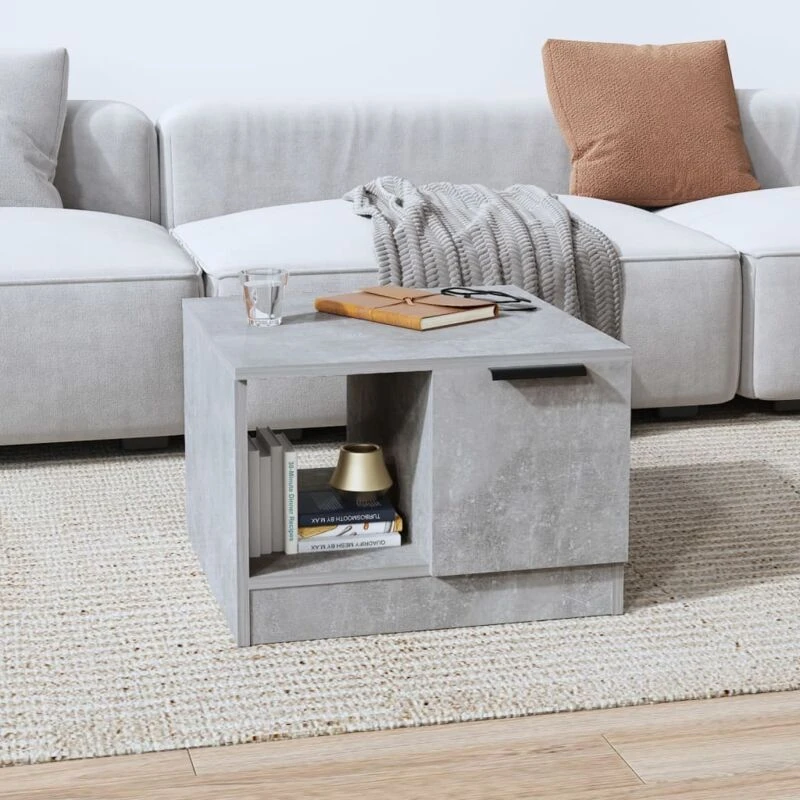 Image of VIDAXL Coffee Table Concrete Grey 50x50x36cm Engineered Wood Vidaxl 8720286965559
