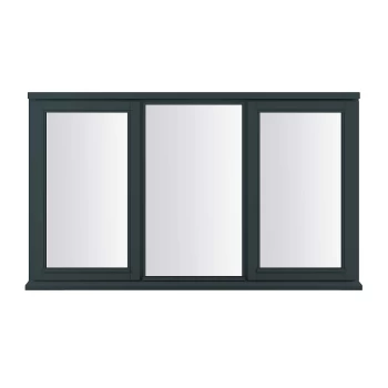 Image of Anthracite Grey Double Glazed Timber Window - 895x1765mm