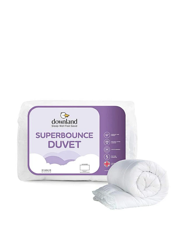 Image of Downland Downland Superbounce 13.5 Tog Duvet - White Double Unisex
