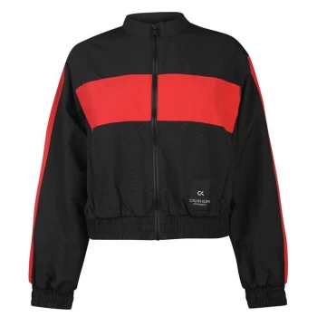 Image of CALVIN KLEIN PERFORMANCE Calvin Womens Zipped Hoodless Wind Jacket - Black