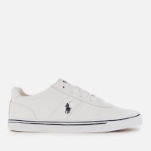 Image of Polo Ralph Lauren Mens Hanford Leather Low Top Trainers - Pure White - UK 9