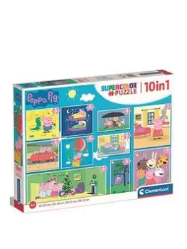 Image of Peppa Pig Clementoni 10 In 1 Bumper Puzzle Pack