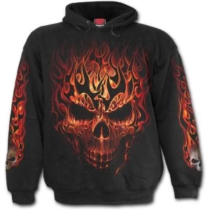 Image of Skulll Blast Mens Medium Hoodie - Black