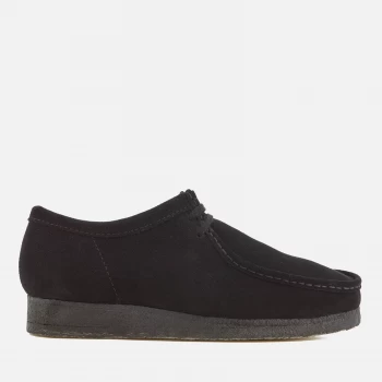 Image of Clarks Originals Mens Wallabee Suede Shoes - Black - UK 7