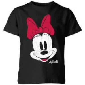 Image of Disney Minnie Face Kids T-Shirt - Black - 3-4 Years