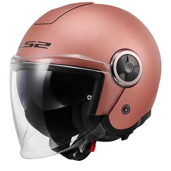 Image of LS2 OF620 Classy Solid Matt Gold Pink Jet Helmet Size M
