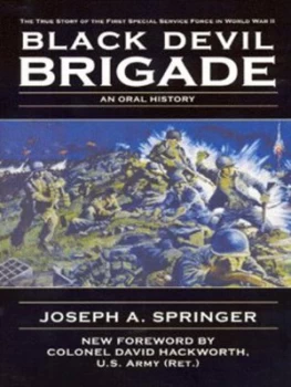 Image of The Black Devil Brigade by Joseph a Springer Paperback