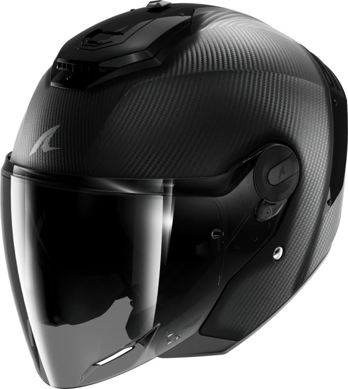 Image of Shark RS Jet Full Carbon, open face helmet , color: Matt Black/Dark Grey , size: XL