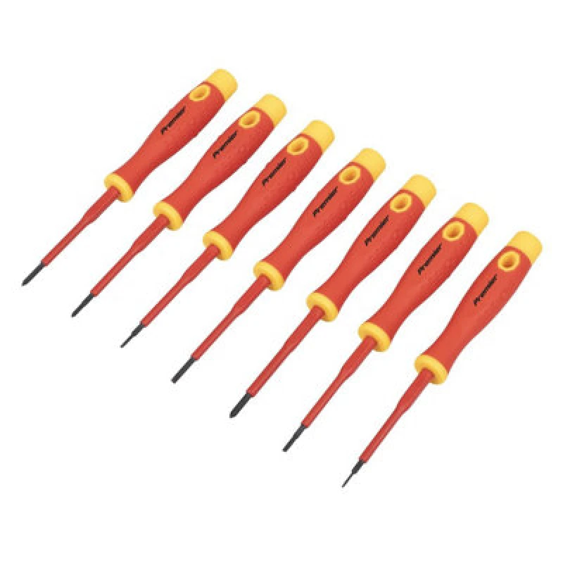 Image of Sealey Premier 7 Piece VDE Insulated Precision Screwdriver Set AK61201