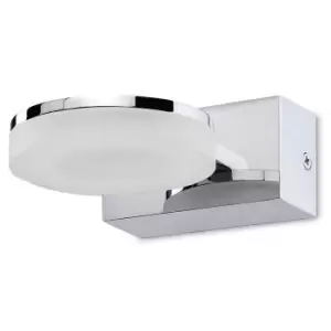 Image of Nimbus Wall Lamp 1 Light 5W LED 3000K, 450lm, Polished Chrome/Frosted Acrylic, 3yrs Warranty