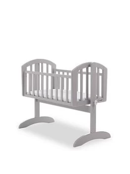 Image of Obaby Sophie Swinging Crib & Mattress - Warm Grey