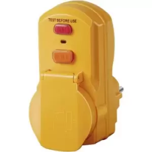 Image of Brennenstuhl 1290660 Safety in-line socket + PRCD 230 V Yellow IP54