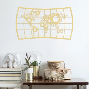 Image of Wheel - Gold Gold Decorative Metal Wall Accessory