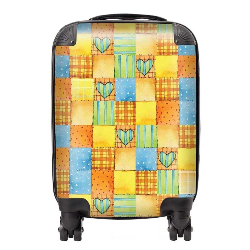 Image of Warren Reed - Designer Baby Watercolour Blanket Pattern Suitcase in Yellow Size: Medium Yellow Unisex Medium