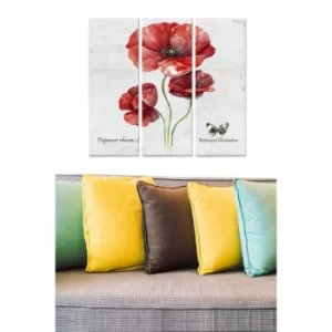 Image of MDF9697005 Multicolor Decorative MDF Painting (3 Pieces)