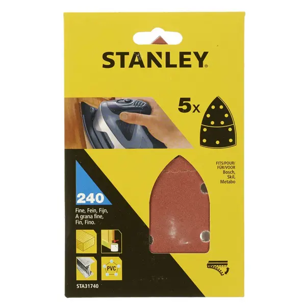 Image of Stanley Detail Sander Sheets 240G - STA31740-XJ