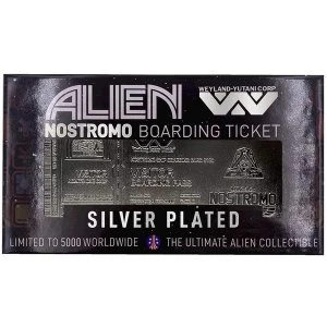 Image of Alien Limited Edition Silver Plated Boarding Ticket