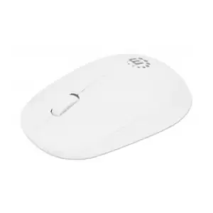 Image of Manhattan Performance III Wireless Mouse White 1000dpi 2.4Ghz (up to 10m) USB Optical Ambidextrous Three Button with Scroll Wheel USB nano receiver AA