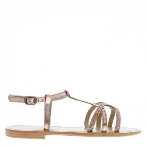 Image of Firetrap Blackseal Iris Braid Sandals - Rose Gold Lthr