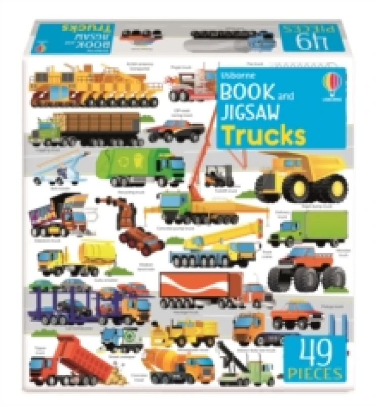 Image of Usborne Book and Jigsaw Trucks Paperback / softback