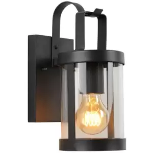 Image of Lucide LINDELO - Wall Lantern Light Outdoor - 1xE27 - IP23 - Black