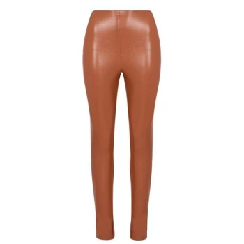 Image of Commando Faux Leather Control Leggings - Cocoa