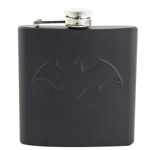 Image of Robert Dyas Batman Stainless Steel Hip Flask with Matt Black Finish