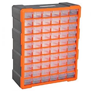 Image of Durhand Organiser 60 Drawer Orange 485mm x 210 mm x 390 mm