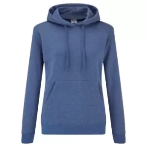 Image of Fruit Of The Loom Ladies Lady Fit Hooded Sweatshirt / Hoodie (S) (Heather Royal)
